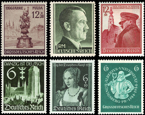 листы марок рейха