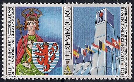 Люксембург 1998 год. 700 лет ярмарки Люксембурга. 1 марка 