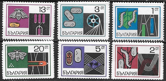 Болгария 1968 год. Шелководство, 6 марок