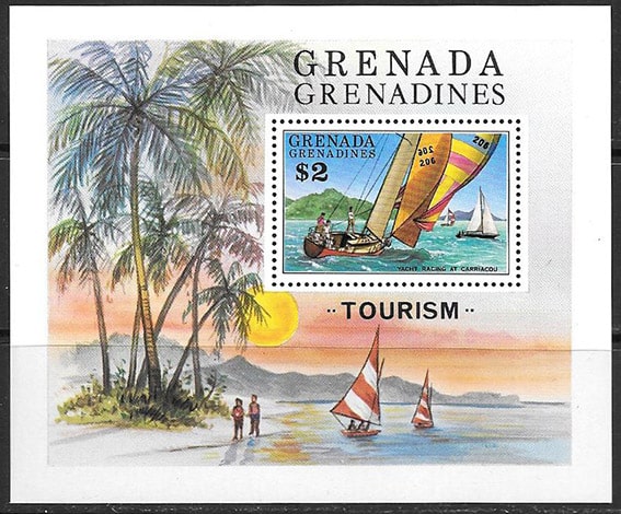Гренада Гренадины 1976 год. Морской транспорт, блок
