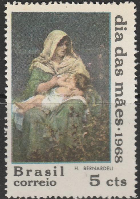 Бразилия 1968, Картина Бернарделли, 1 марка 