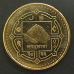 Непал. 1 рупия 2006 год. Корова