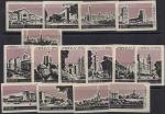 Набор спичечных этикеток. Архитектура городов СССР. 1964 г. 15 шт.