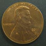Монета 1 цент США 2011 год