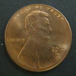 Монета 1 цент США 2014 год