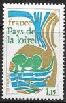 Франция 1975 г. Стандарт. Регионы Франции. Пейзаж Земли Луары, 1 марка