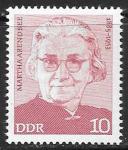 ГДР 1975 г. Личности немецкого рабочего движения, Марта Арендзее, 1 марка