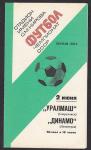 Футбольная программка. Уралмаш (Свердловск) - Динамо (Ленинград), Чемпионат СССР 1977 год