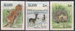 Финляндия (Аландские острова) 1991 год. Фауна лесов. Млекопитающие. 3 марки