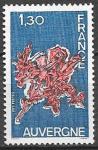 Франция 1975 г. Стандарт. Регионы Франции. Овернь, 1 марка