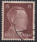 Германия (Рейх) 1941 год. Стандарт. Адольф Гитлер (ном. 15). 1 гашеная марка из серии