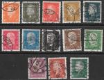 Германия 1928 год. Стандарт. Президенты Рейха. 13 гашеных марок