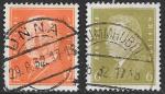 Германия 1932 год. Стандарт. Президенты Рейха. Эберт и Гинденбург, 2 гашеные марки