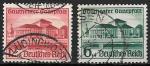 Рейх 1938 год. Открытие театра в Саарбрюкен, 2 гашеные марки