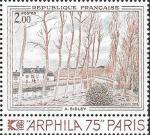Франция 1974 год. Искусство. Картина Альфреда Сислей, 1 марка