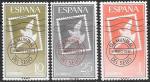Испания 1961 год. День почтовой марки. Марка с голубем и штемпелем, 3 марки