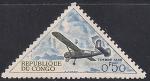 Конго 1961 год. Транспорт. Самолет. 1 марка из серии (ном0.5)
