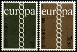 Бельгия 1971 год. Европа. 2 марки