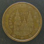 1 евро цент 2005 год. Испания