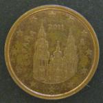 1 евро цент 2011 год. Испания