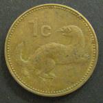 Мальта. 1 цент 1986 год. Ласка, 1 монета