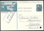 Почтовая карточа, Литва, Нямунас на Бирштонас. П.п. 5.07.1939 г.