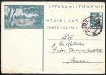 Почтовая карточа, Литва, Бирштонас. П.п. 14.09.1939 г.