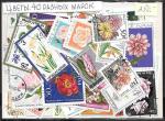 Набор гашеных марок Цветы, 40 марок