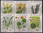 Болгария 1988 год. Цветы. 6 гашёных марок