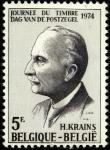 Бельгия 1974 год. День почтовой марки. Писатель Губерт Крайнс. 1 марка