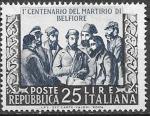 Италия 1952 год. Патриоты Беллафиоре. 1 марка
