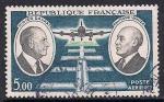 Франция 1971 год. Пионеры авиации Д. Дора и Р. Ванье. 1 гашеная марка