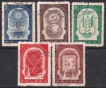 Китай 1957 год. 40 лет ВОСР. 5 гашеных марок