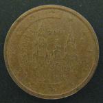 2 евро цента 2001 год. Испания