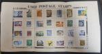 Набор гашеный марок Шри Ланка, Цейлон, 28 гашеных марок приклеенных на лист
