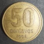 Монета Аргентина 1994 год. 50 сентаво. Здание администрации