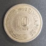 Монета Сингапур 1968 год. 10 центов