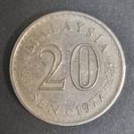 Монета Малайзия 1977 год. 20 сен