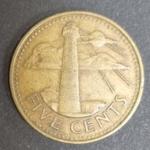 Монета Барбадос 1988 год. 5 центов