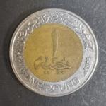 Монета Египет 2008 год. 1 фунт. Тутанхамон
