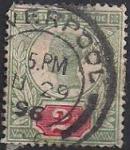 Великобритания 1887 год. Стандарт. Королева Виктория (ном. 2). 1 гашеная марка из серии