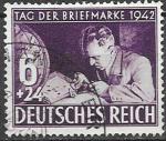 Рейх. 1942 год. Коллекционер. 1 гашеная марка.
