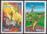 Азербайджан 2002 год. Европа. Цирк (010.156). 2 марки