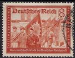 Германия. Рейх 1939 год. Объединённые почтовые службы Рейха. 1 гашёная марка из серии