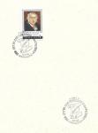 СССР 1969 год. Марка на листе со спецгашением - 200 лет со дня рождения И.А. Крылова