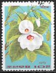 КНДР 1973 год. Цветы, магнолия, 1 гашеная марка