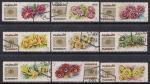 Фуджейра 1969 год. Цветы. 9 гашеных марок