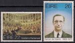 Ирландия 1982 год. 200 лет Парламенту. 100 лет со дня рождения премьер-министра Эмона де Валера. 2 марки