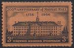 США 1956 год. 200 лет "Нассау Холлу". 1 марка