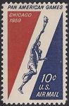 США 1959 год. Панамериканские игры в Чикаго. 4 марки